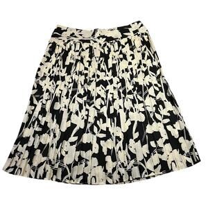 Banana Republic Pleat Floral Print Midi Skirt Size 16 NEW Preppy Modest Career